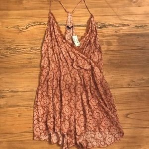 Patterned romper new with tags